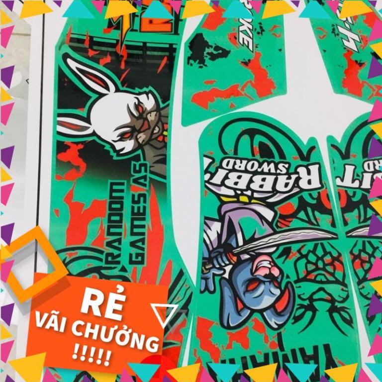 Tem rời Sirius 110 - thỏ Rabbit xanh ngọc