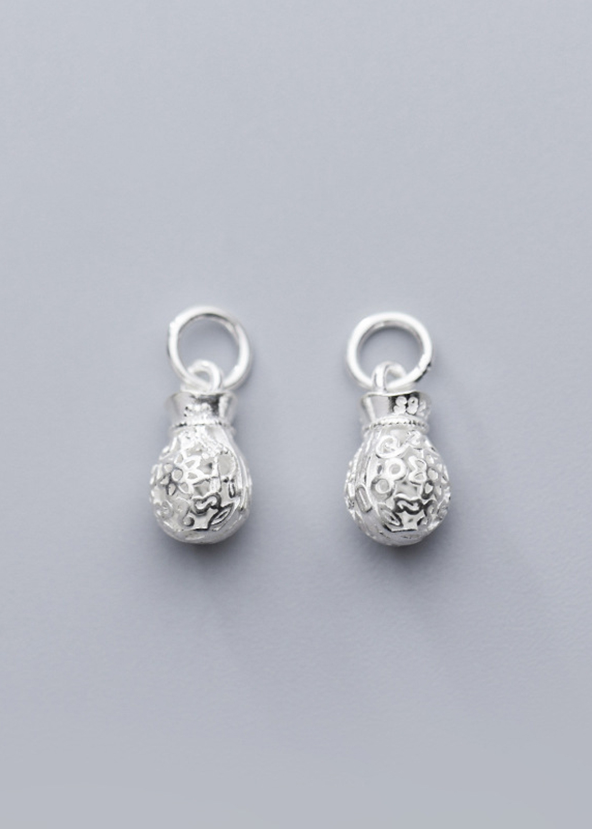 Combo 2 cái charm bạc hình túi tiền treo - Ngọc Quý Gemstones