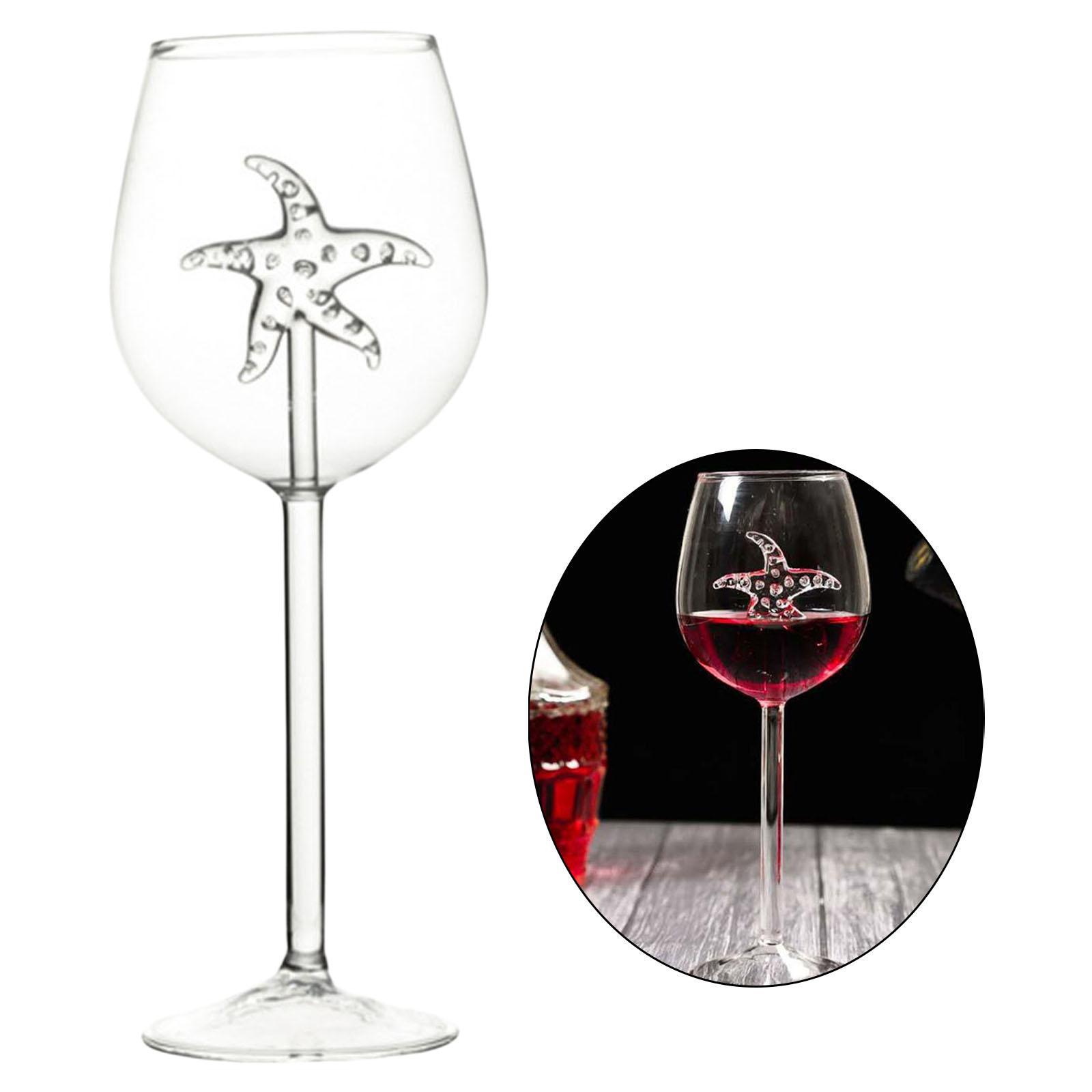 Creative Red Wine Glass 300ml High Borosilicate Glass Cup Goblet for Wedding Restaurant