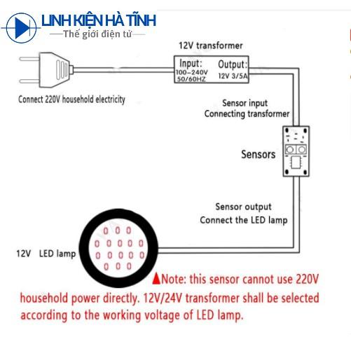 Mạch cảm biến đèn LED tiệm cận, Cảm biến vẫy tay thông minh 5-24VDC 36W cảm biến đèn LED cửa tủ quần áo