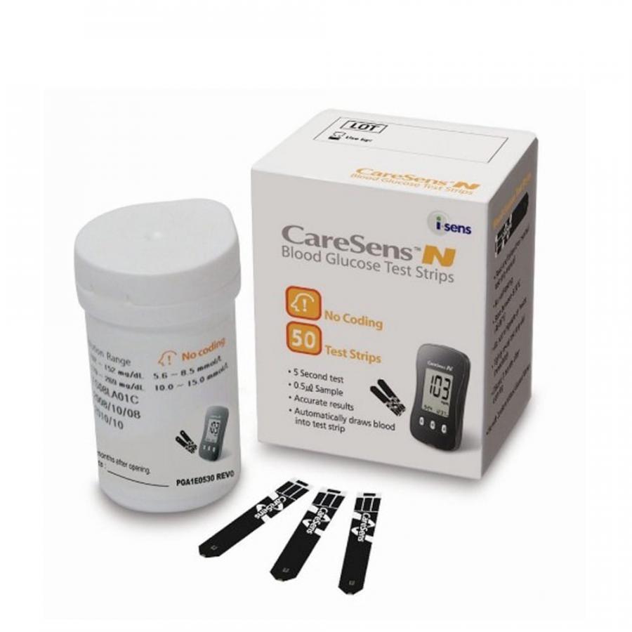 Que thử đường huyết CareSens N (lọ 50 que) - thương hiệu Hàn Quốc