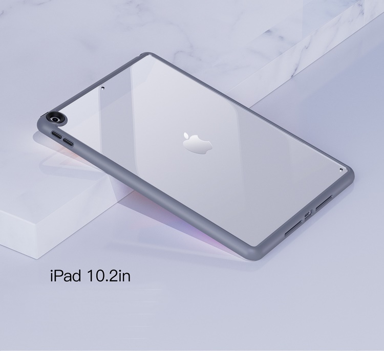 Ốp lưng dành cho iPad Gen 7,8,9 trong suốt Likgus viền màu- Hàng chính hãng