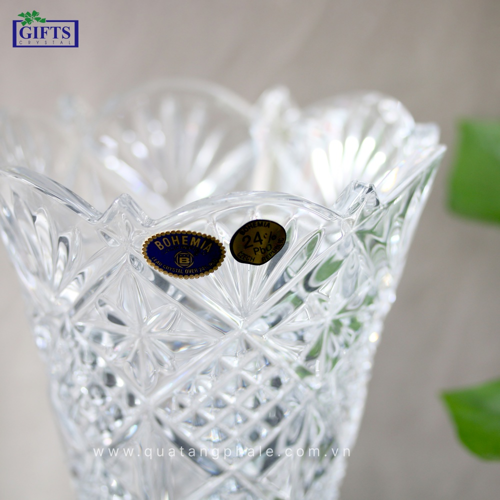 Bình hoa hoa Sirius Pha lê bohemia Tiệp khắc 20cm