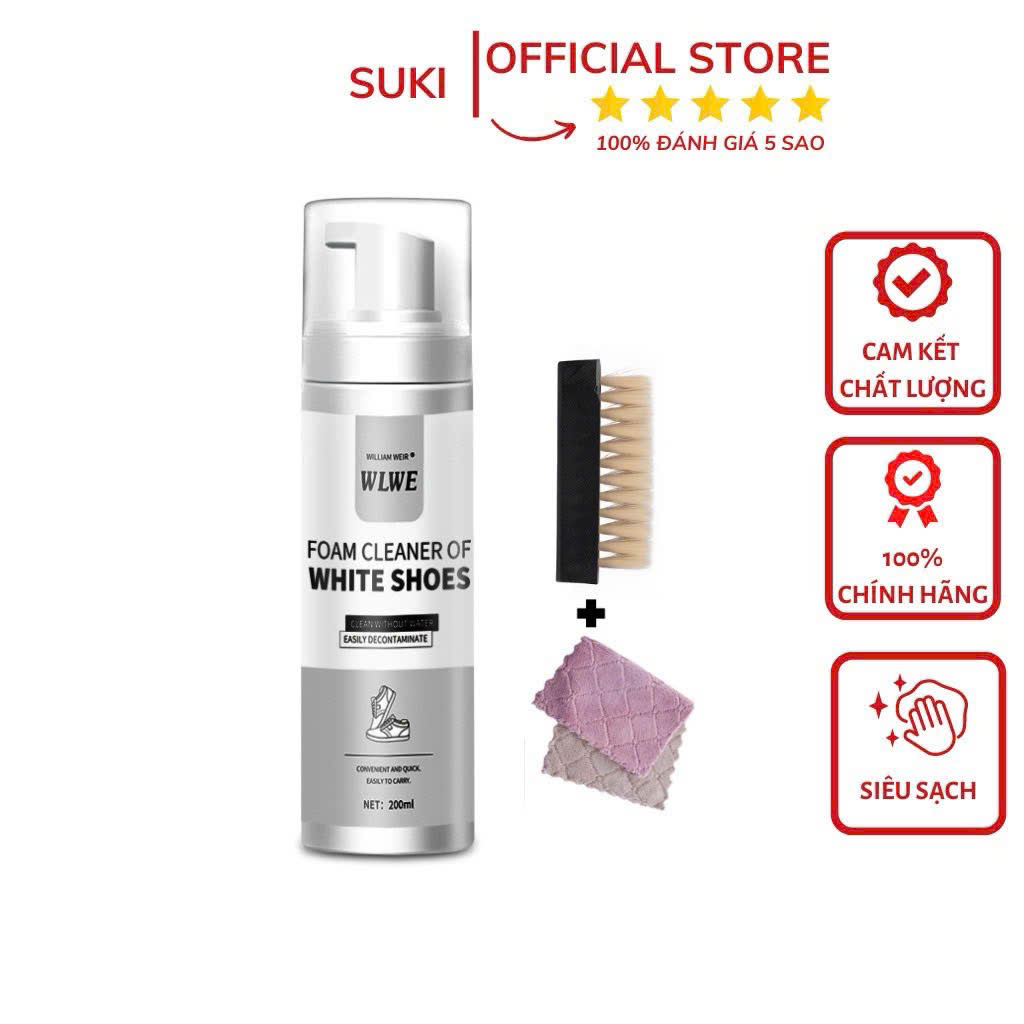 Xịt Bọt Tuyết Vệ Sinh Giày Thể Thao, Khử Mùi &amp; Làm Trắng Giày NAM NỮ (XGRT1) - HÀNG CHÍNH HÃNG MINIIN