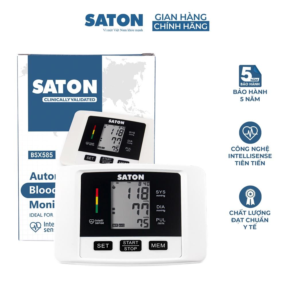 Combo Máy đo huyết áp SATON BSX585 và Máy đo nồng độ 0xy trong máu SATON