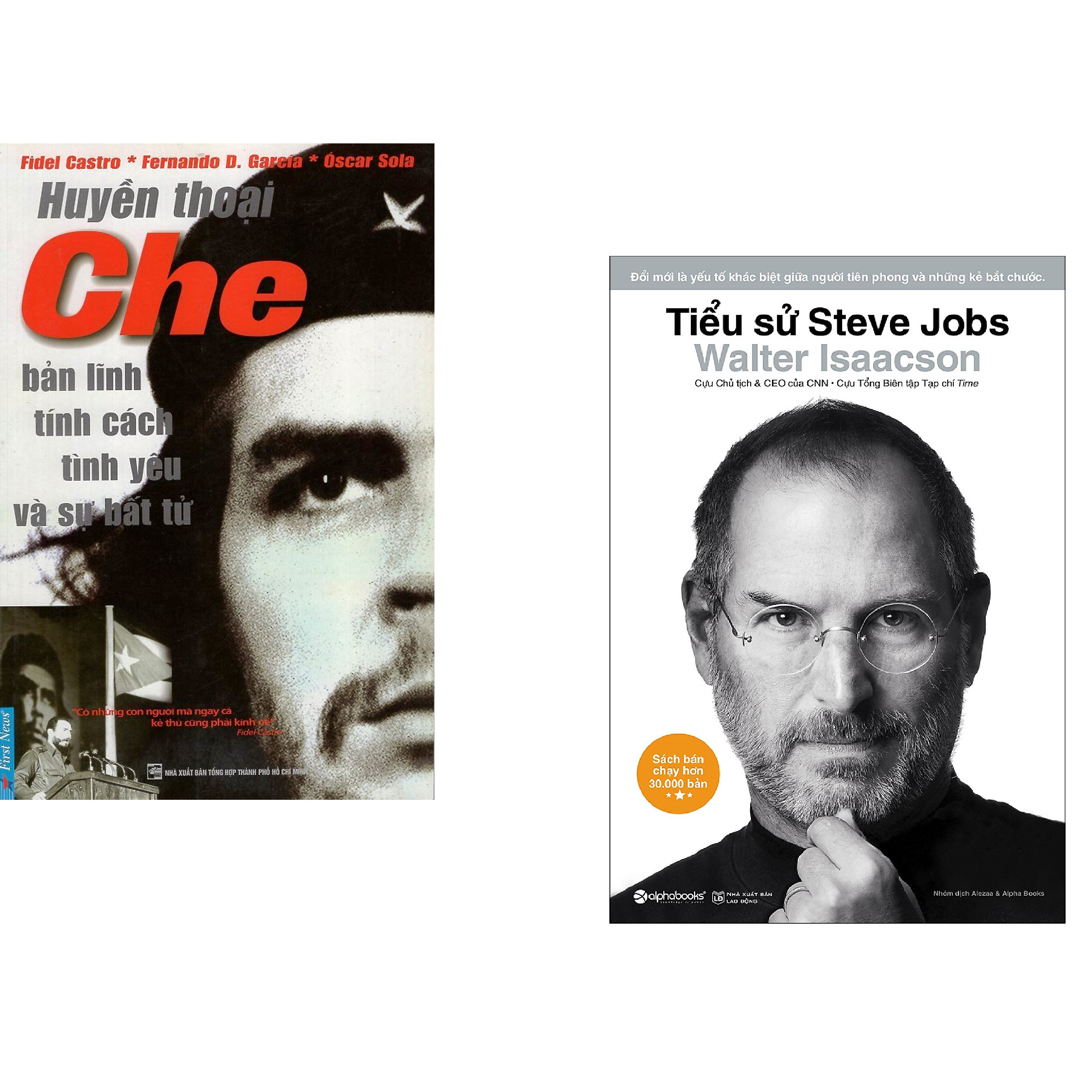 Combo 2 cuốn sách: Huyền Thoại Che - Bản Lĩnh Tính Cách Tình Yêu &amp; Sự Bất Tử + Tiểu Sử Steve Jobs