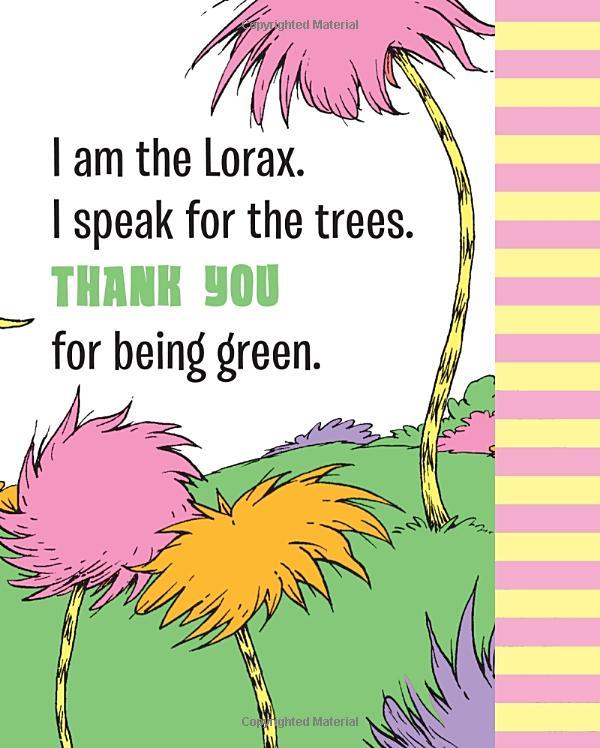 Dr. Seuss's Thank You For Being Green: And Speaking For The Trees (Dr. Seuss's Gift Books)