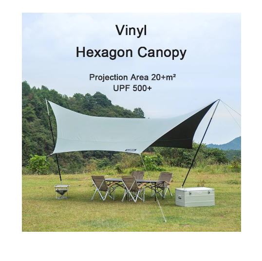 Tăng dã ngoại lục giác phủ lớp chống nắng Vinyl diện tích 20m2 dành cho NatureHike NH20TM087 (không gồm gậy chống tăng)