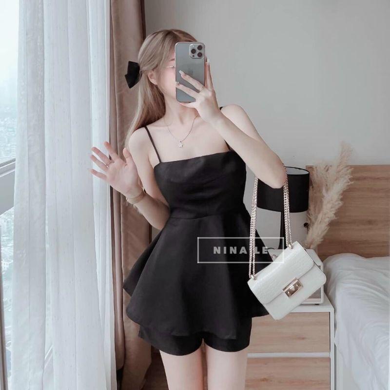 SET ÁO 2 DÂY PEPLUM PHỐI QUẦN UMI ĐI DẠO PHỐ