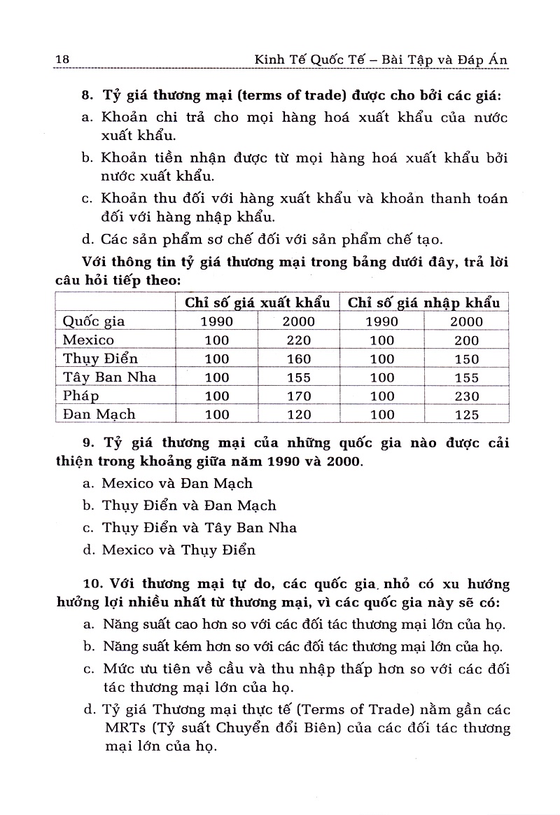 Kinh Tế Quốc Tế - Bài Tập Và Đáp Án - International Economics - Problems And Solutions _KT