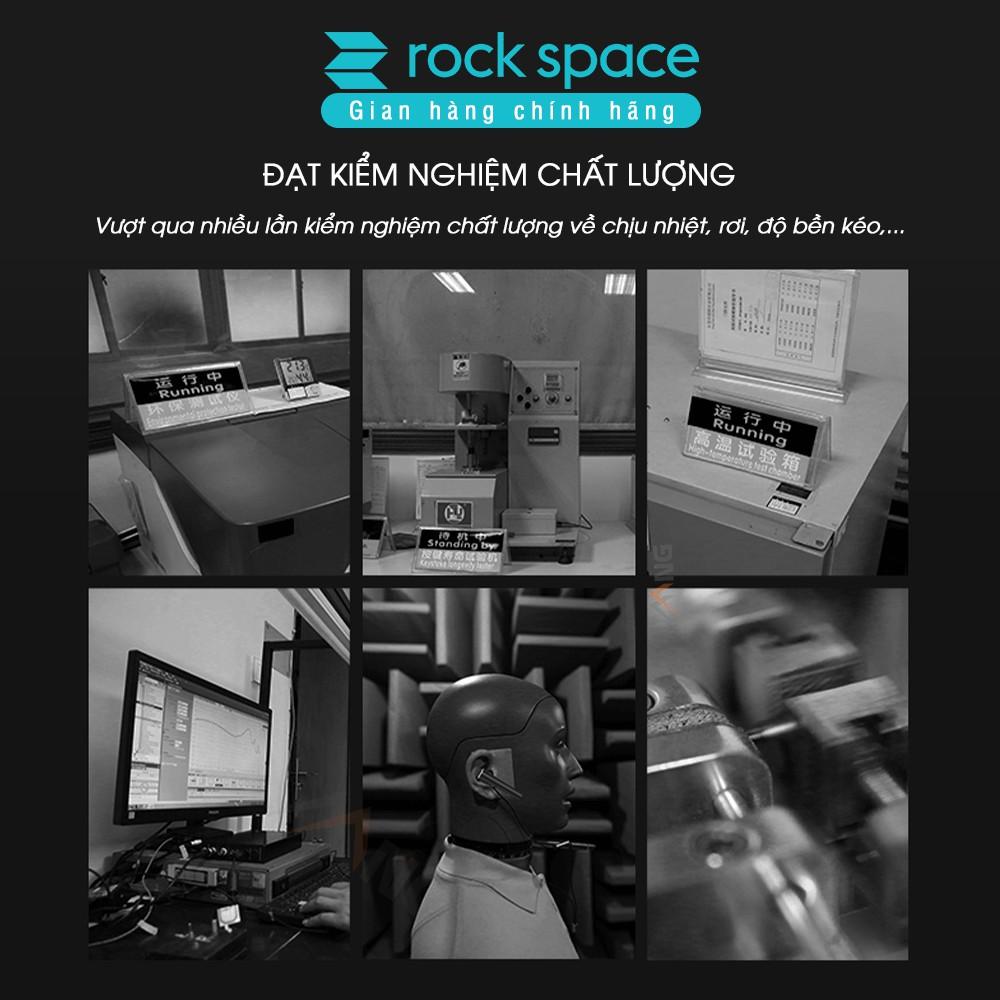 Tai nghe có dây Rockspace ES01 nhét tai dành cho samsung iphone máy tính có mic - Hàng chính hãng