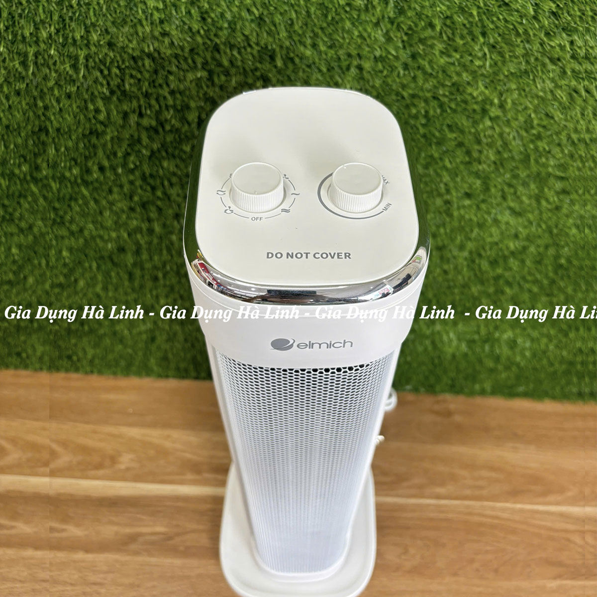 Máy sưởi gốm Elmich CHE-8644, Công suất 2000W, Điều khiển núm xoay, 1 mức gió mát và 2 mức gió ấm, Tự động ngắt khi đổ, Xoay 60 độ, Bảo hành 2 năm - Hàng chính hãng