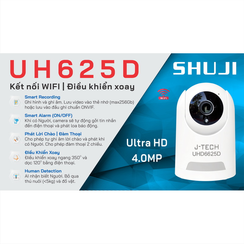 Camera IP Wifi SHUJI UH625D (ULTRA HD 4MP, XOAY)