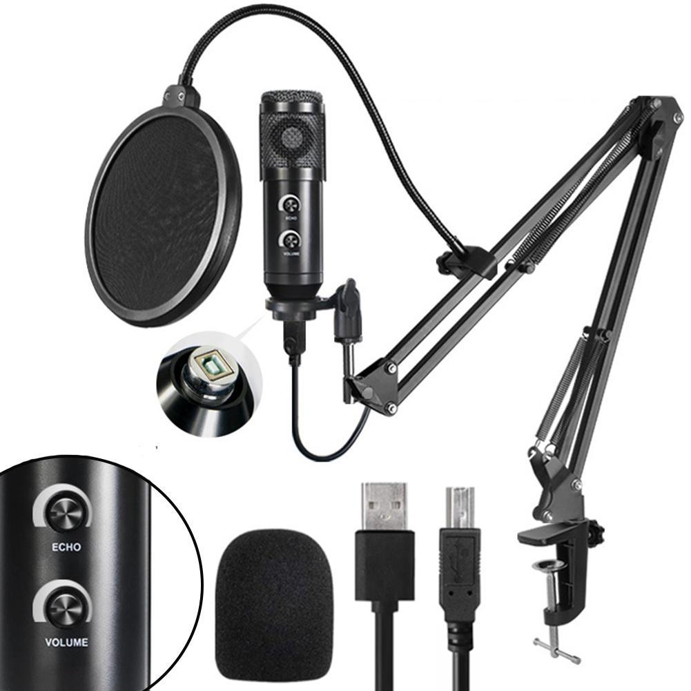 Bộ micro cổng USB 192KHZ/24BIT có giá đỡ có thể điều chỉnh cho máy tính