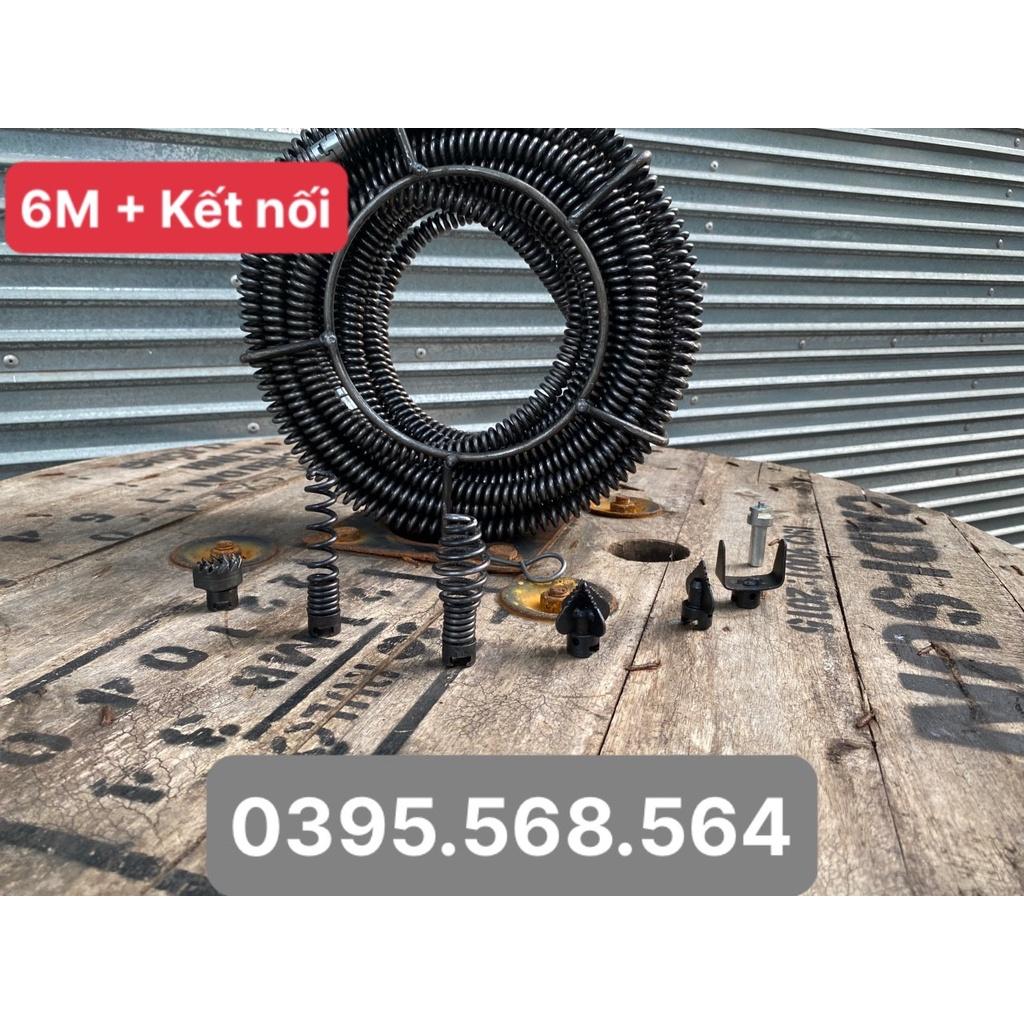 6M dây thông tắc nghẹt + 6 đầu thông+ Kết nối
