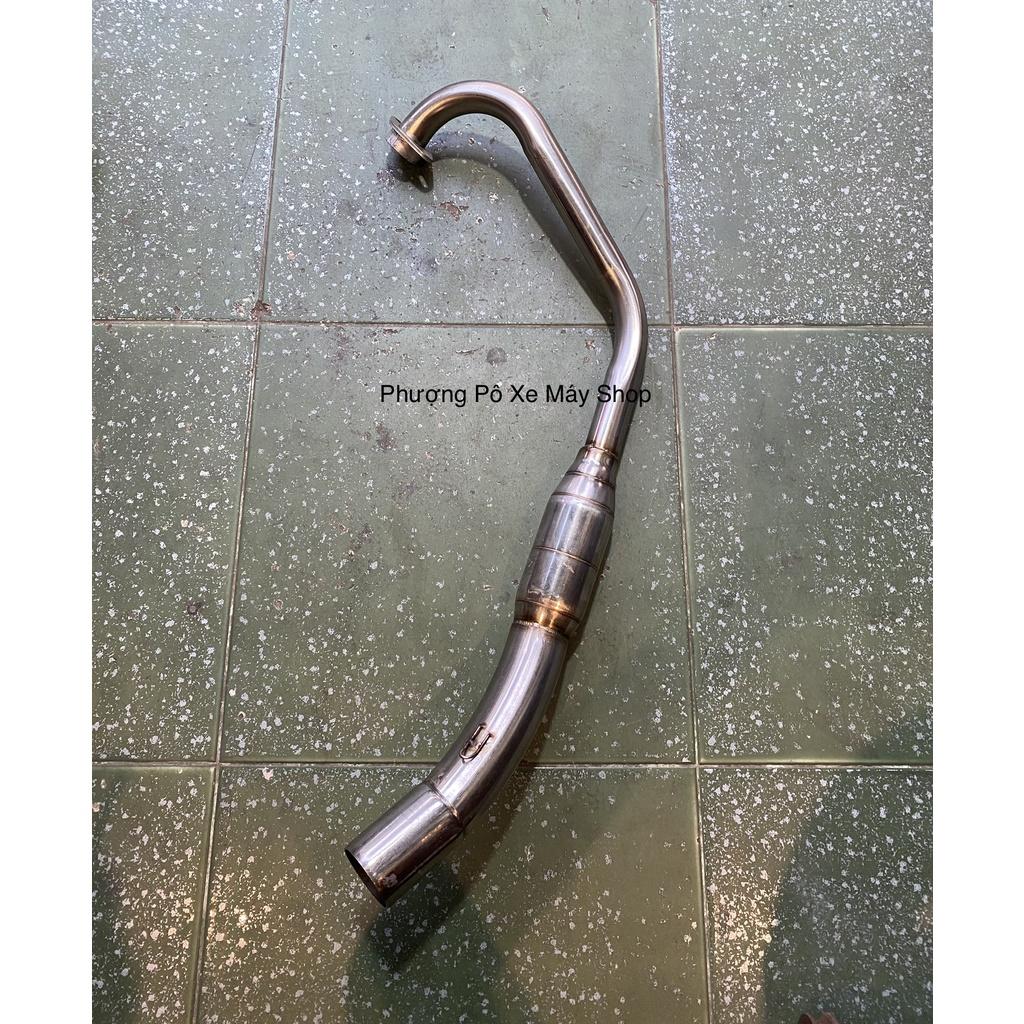 Cổ pô INOX 2 khúc INOX 304 gắn pô lon 32x51dành cho R15 V2-3/ MT15/ XSR155/ TFX 150/ FZ150i
