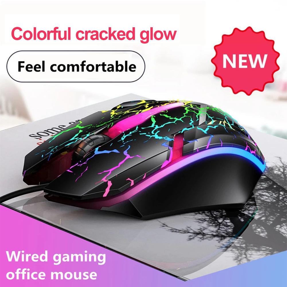 Quang USB Chuột Chơi Game Có Dây Led RGB 1200DPI Chuột Máy Tính 3 Phím Ergonomic Chuột 3D Đi Đêm Hay Cơ Học dành Cho Máy Tính Laptop