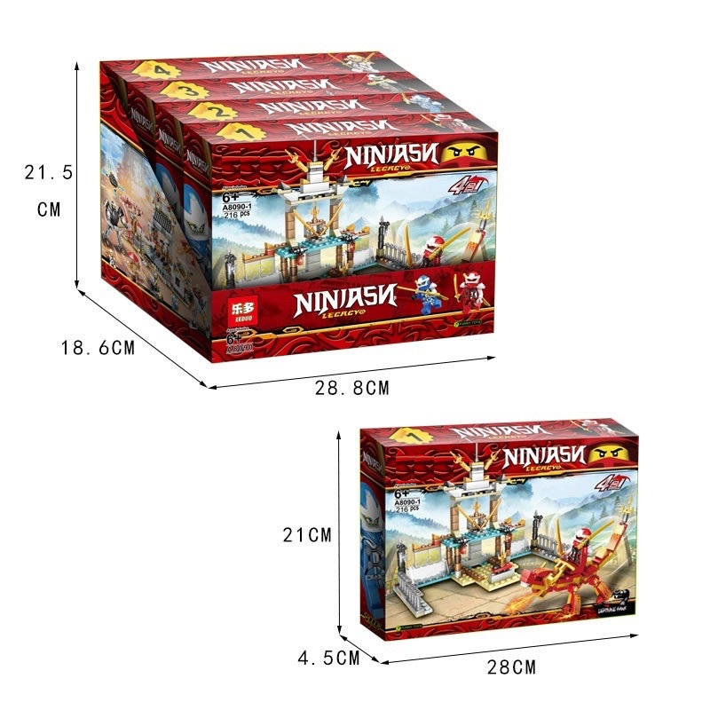 Đồ chơi Lắp Ráp ninjago ngôi đền huyền bí full 4 bộ