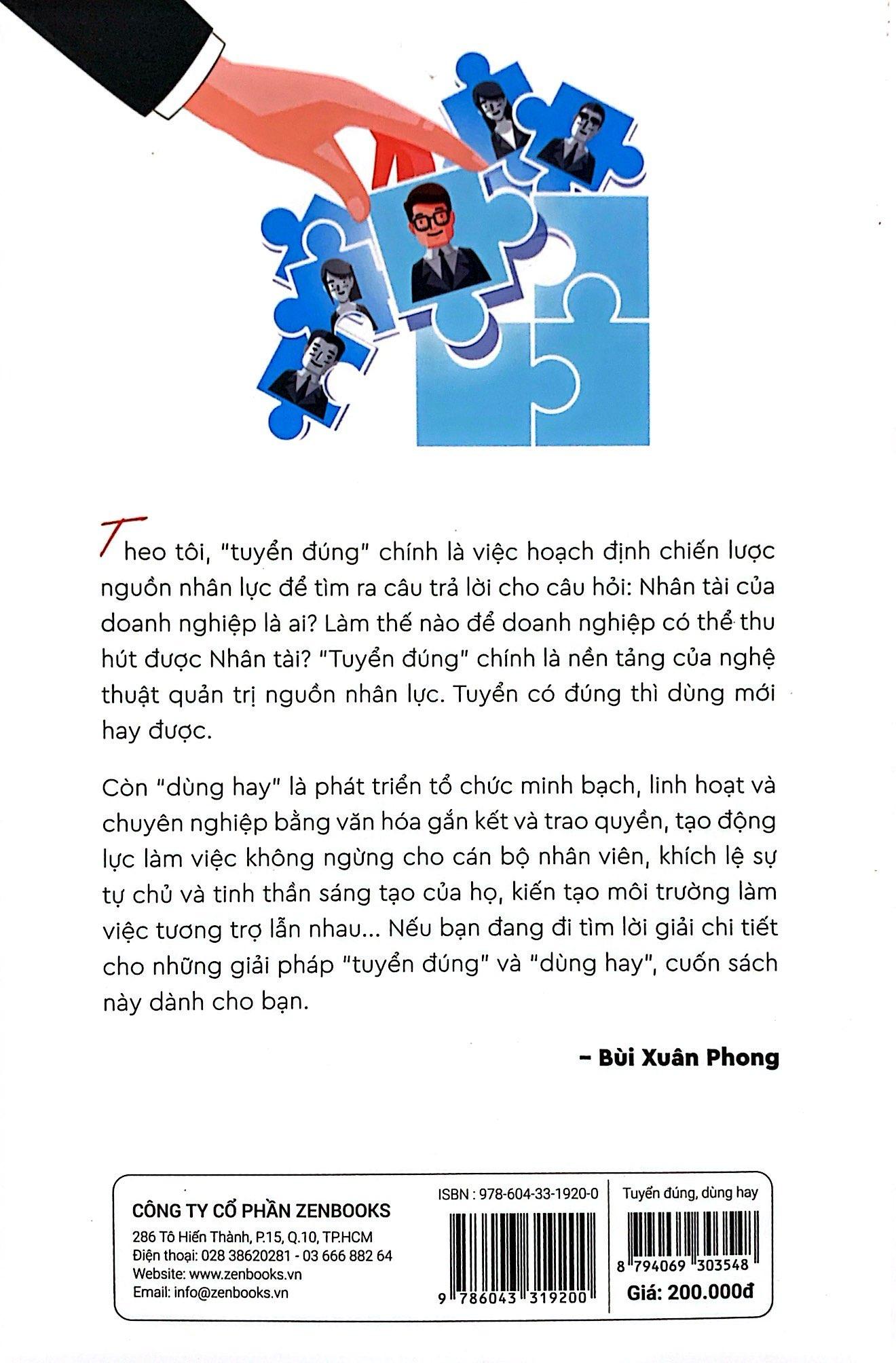 Tuyển Đúng Dùng Hay - Nghệ Thuật Quản Trị Nguồn Nhân Lực