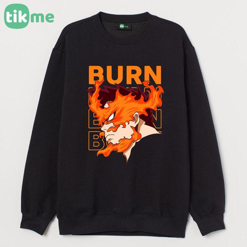 Áo nỉ sweater dáng rộng My Hero Academia Endeavor size XS-2XL