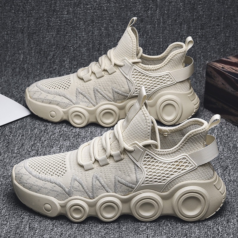 Giày Thể Thao Nam GEMI - Giày Sneaker Màu Kaki - Đen, Giày Thể Thao Phù Hợp Mọi Lứa Tuổi, Ôm Chân - G5125