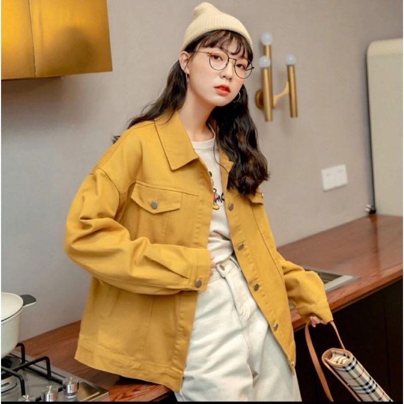 Áo khoác kaki nữ màu vàng cao cấp sumisu shop