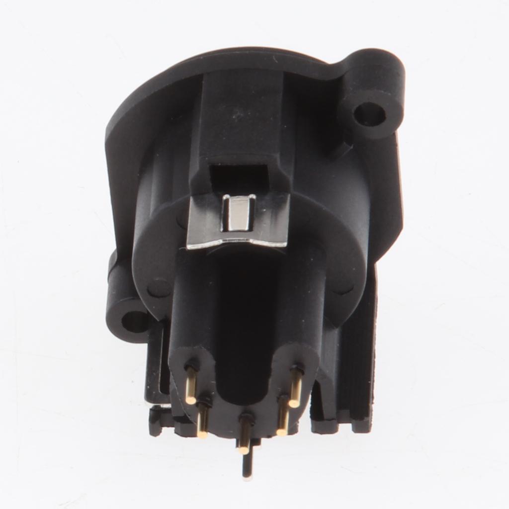 5 pin Male XLR Chassis Mounted Socket panel for DMX intercom headset