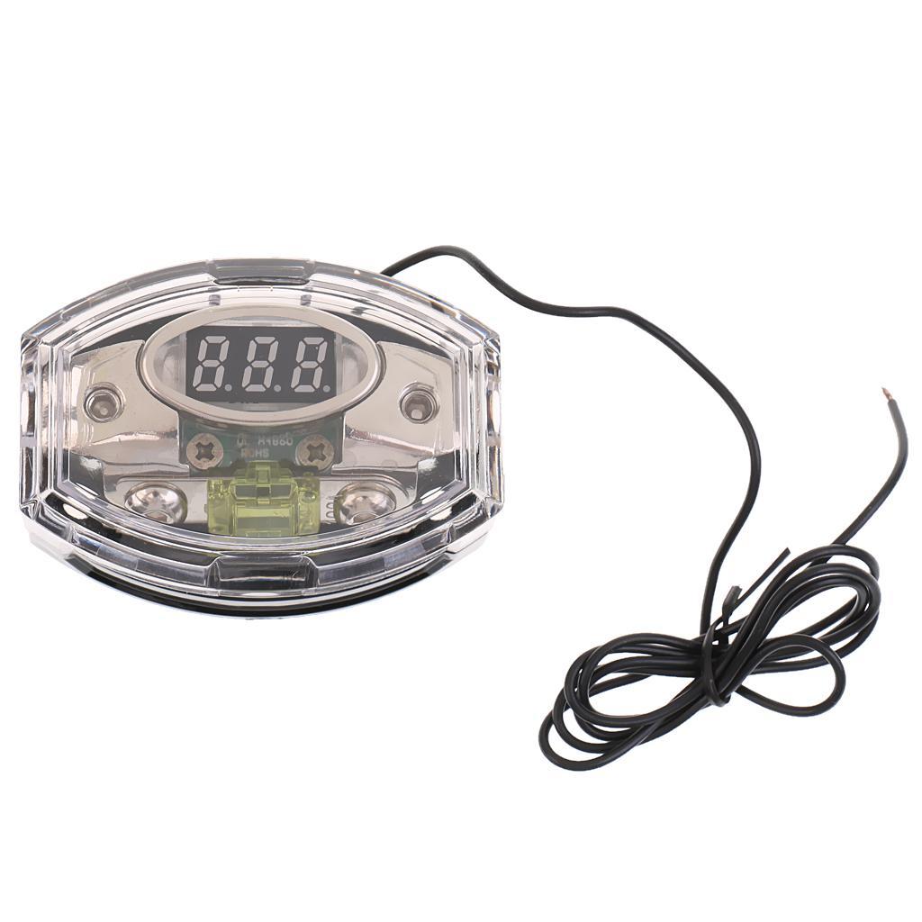 Car Auto Digital Voltage Display Audio Amplifier Fuse Holder 100A Fuse Box