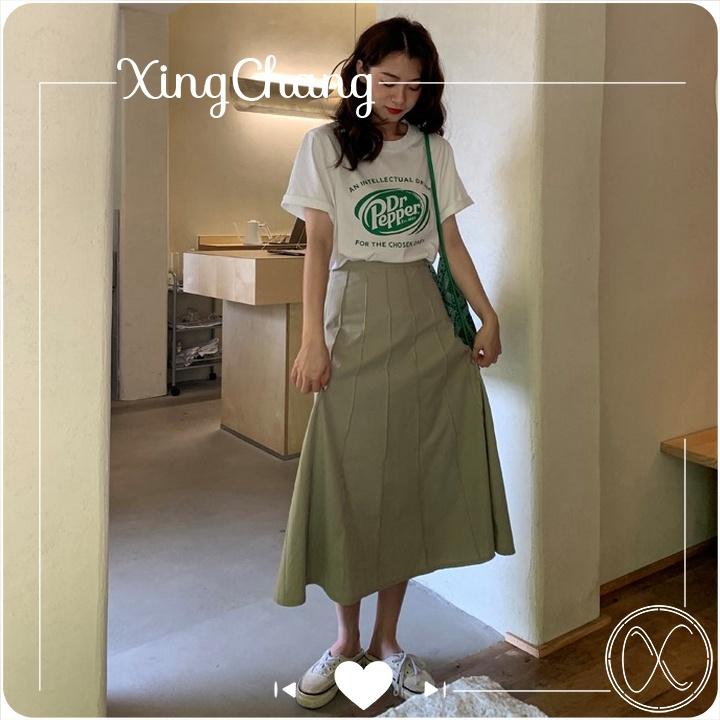 Áo thun nữ hè dáng basic, áo thun phong cách công sở XingChang chất mịn đẹp nữ tính in PEPPER mã NXC26