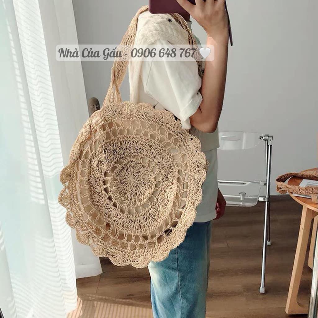 Túi cói trống siêu to, siêu cưng cực đẹp