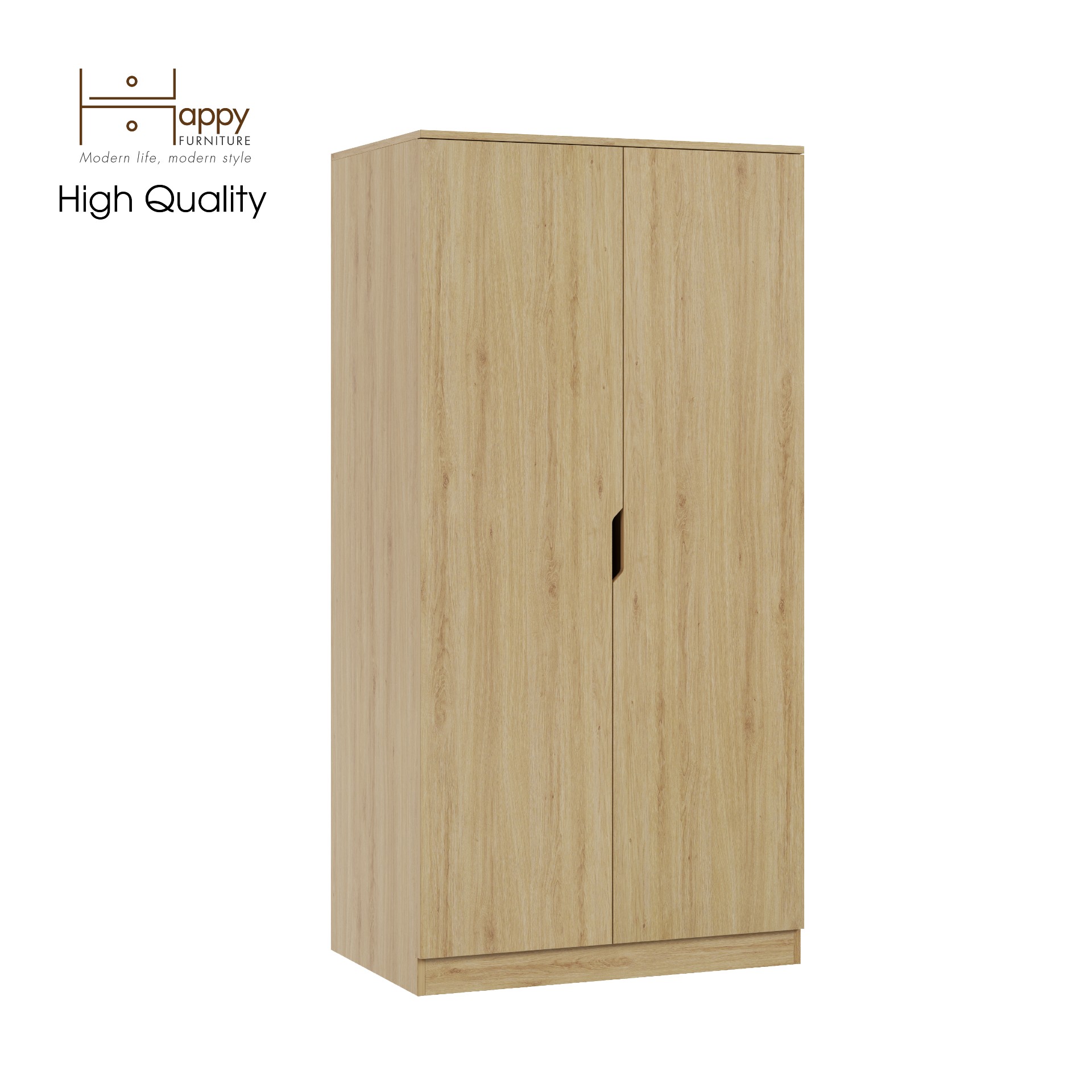[Happy Home Furniture] DASH, Tủ lưu trữ cửa mở - 2 ngăn kéo,  90cm x 58cm x 180cm ( DxRxC), TCM_022