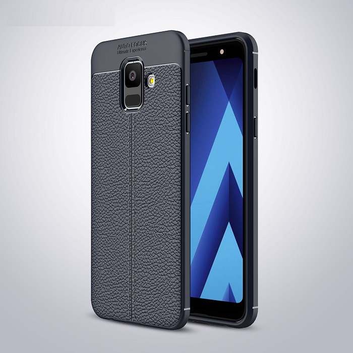 Ốp lưng silicon giả da, chống sốc chính hãng Auto Focus dành cho Samsung Galaxy A6 2018