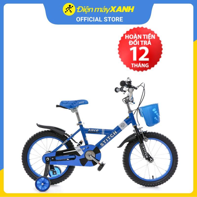 Xe Đạp Trẻ Em Nam STITCH Little Cool JY904-16 Thép 16 Inch Xanh dương - Hàng chính hãng