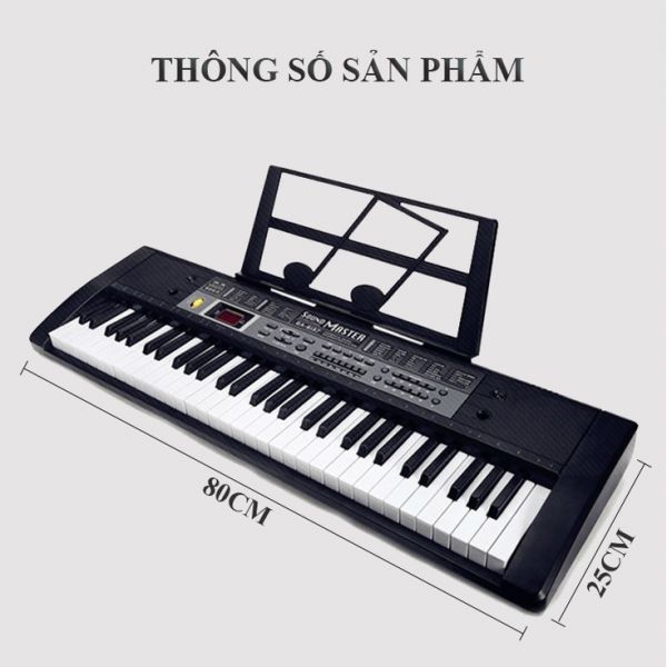 Đàn Organ Woim MQ-6136 61 Phím Kèm Micro Cho Người Mới Bắt Đầu