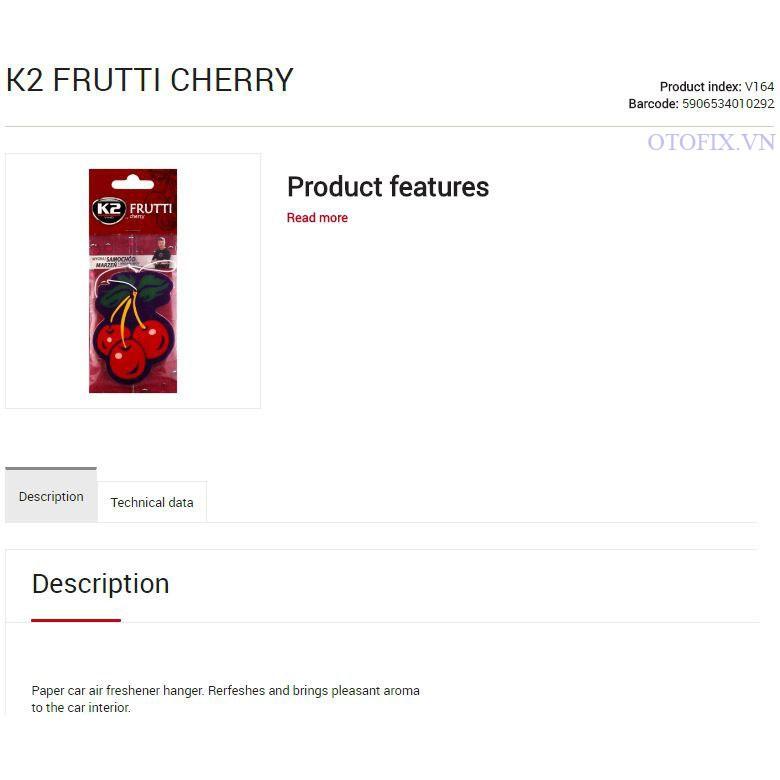 Sáp thơm khử mùi tủ quần áo,phòng làm việc, hương cherry - frutti cherry