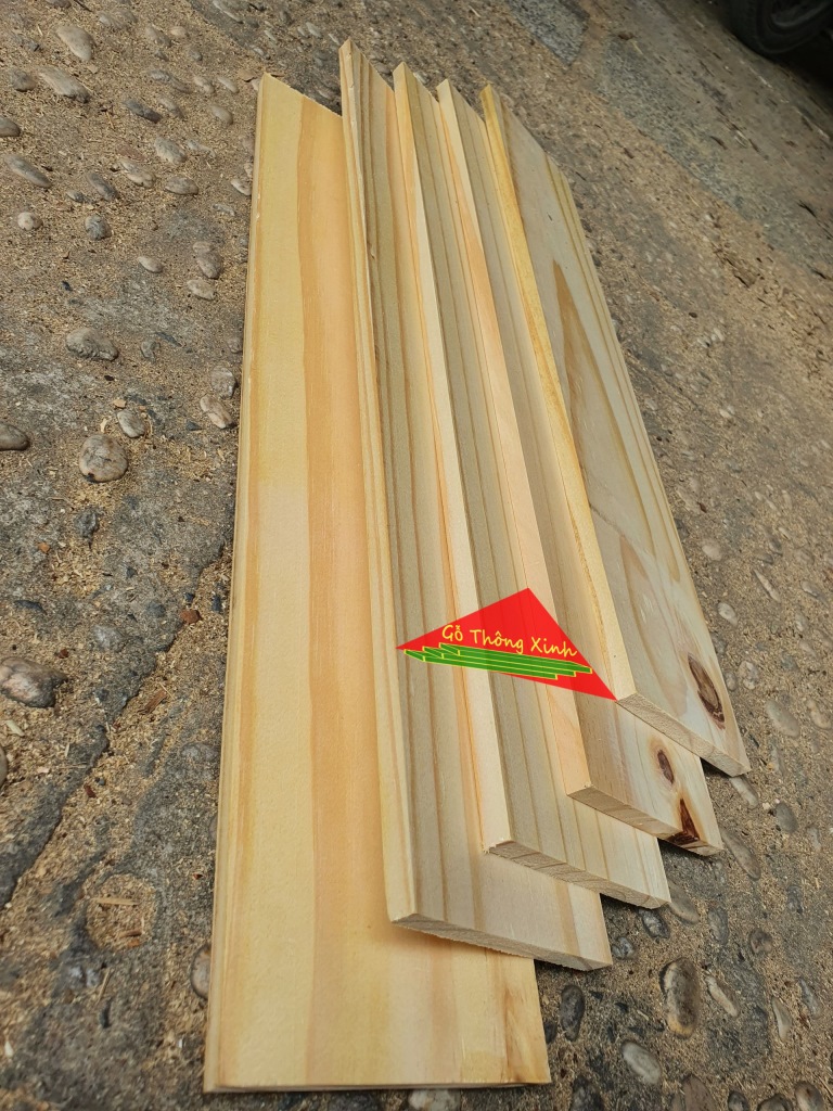 Bó 5 thanh gỗ thông dài 50cm, rộng 10cm, dày 1cm được bào láng 4 mặt phù hợp để trang trí, chế loa bluetooth, DIY