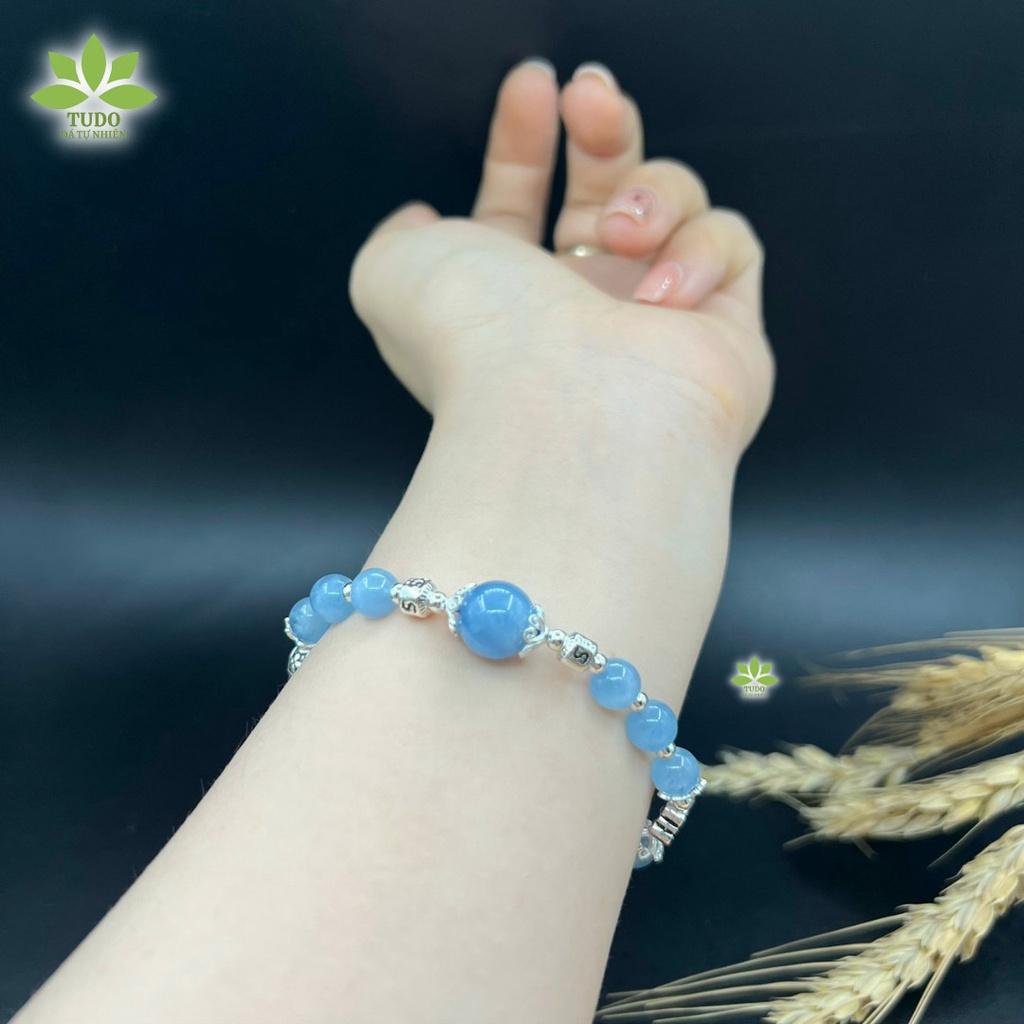 Vòng Tay Nữ Đẹp - Vòng Phong Thủy Mệnh Thủy, Mộc TUDO VCBAQUA Charm Bạc Dreamcatcher, Hoa B17K880