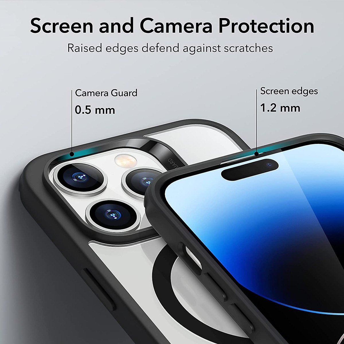 Ốp lưng maqsafe viền mạ crom cho iPhone 14 Pro Max (6.7 inch) hiệu DEVIA Glimmer Series hỗ trợ sạc Ma1safe, mặt lưng trong suốt,trang bị gờ bảo vệ Camera - Hàng nhập khẩu