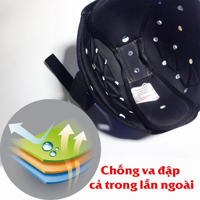 Mũ Bảo Hiểm Cho Bé Kunbi - Xịn xò, xinh xắn, dễ thương hết sức - Bảo Vệ Đầu Cho Bé An Toàn