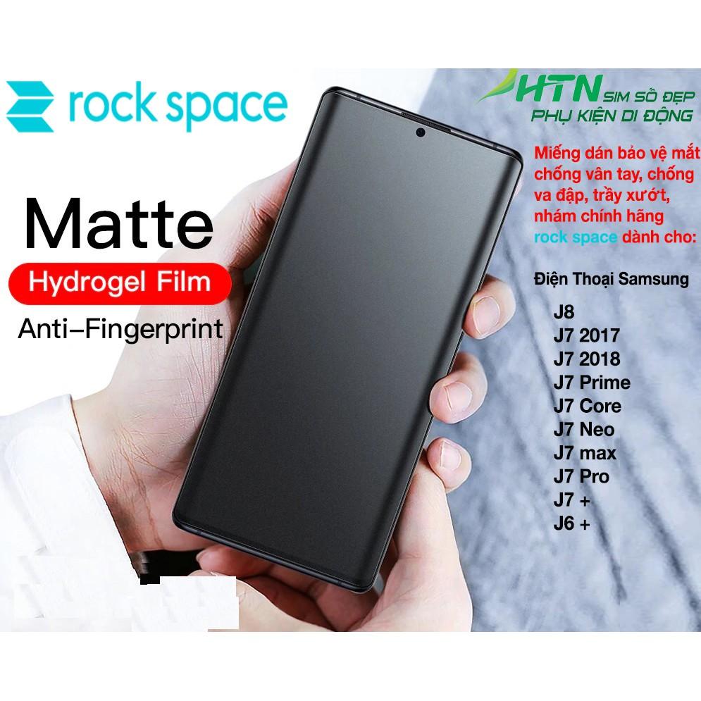 Miếng dán Matte nhám chống vân tay Rock Space dành cho samsung J8 J7 J7+ J6+ core prime pro max PPF dán màn hình/ dán mặt sau lưng điện thoại - Hàng chính hãng