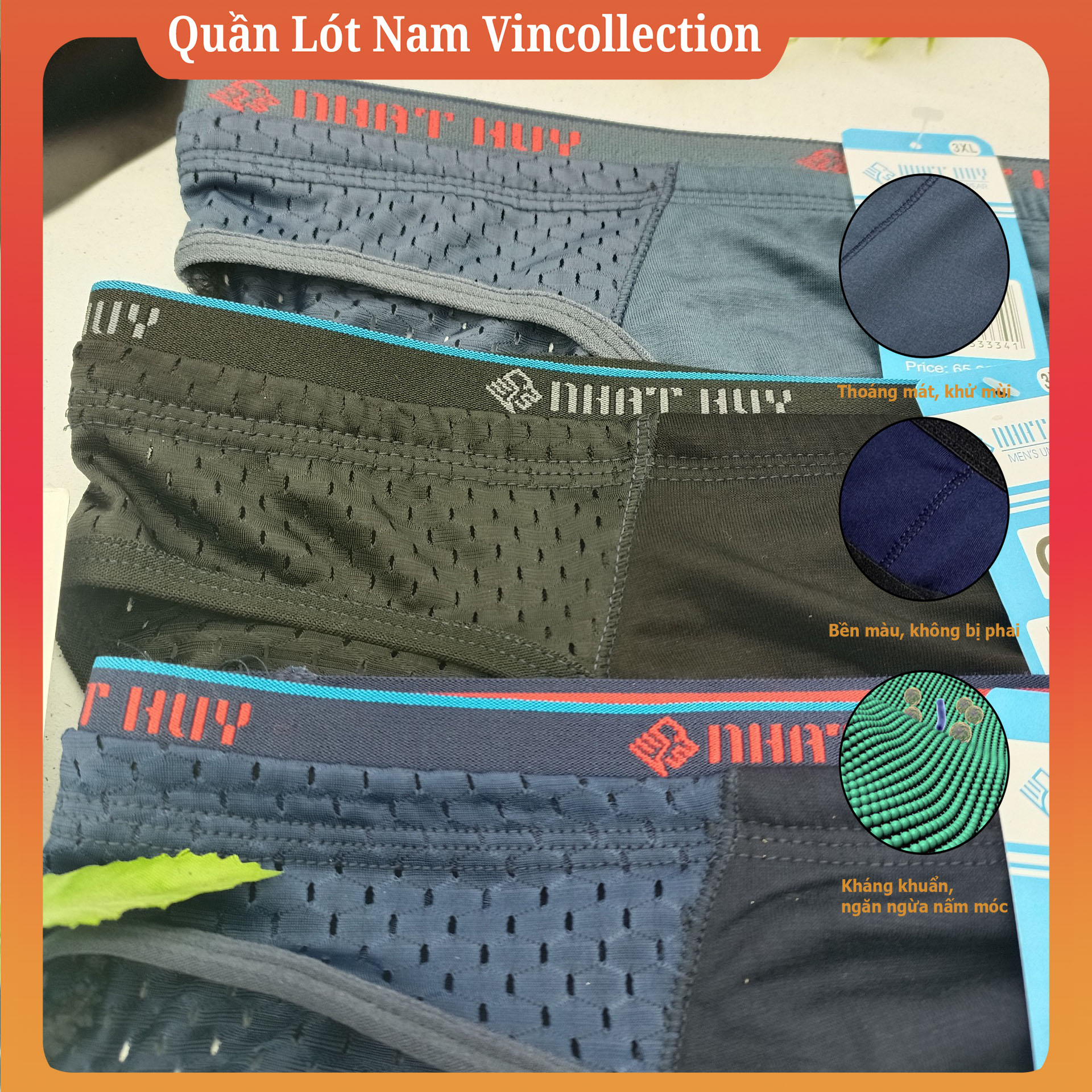 |Combo 5| Quần Lót Nam Chéo  Nhật Huy Vải Lưới Thông Hơi Li Ti Lỗ Nhỏ Cao Cấp Quan lót Của Nam Quần xi líp nam lọt khe to- nhỏ thun lạnh sexy cao cấp - Quần Lót Nam Nhật Huy