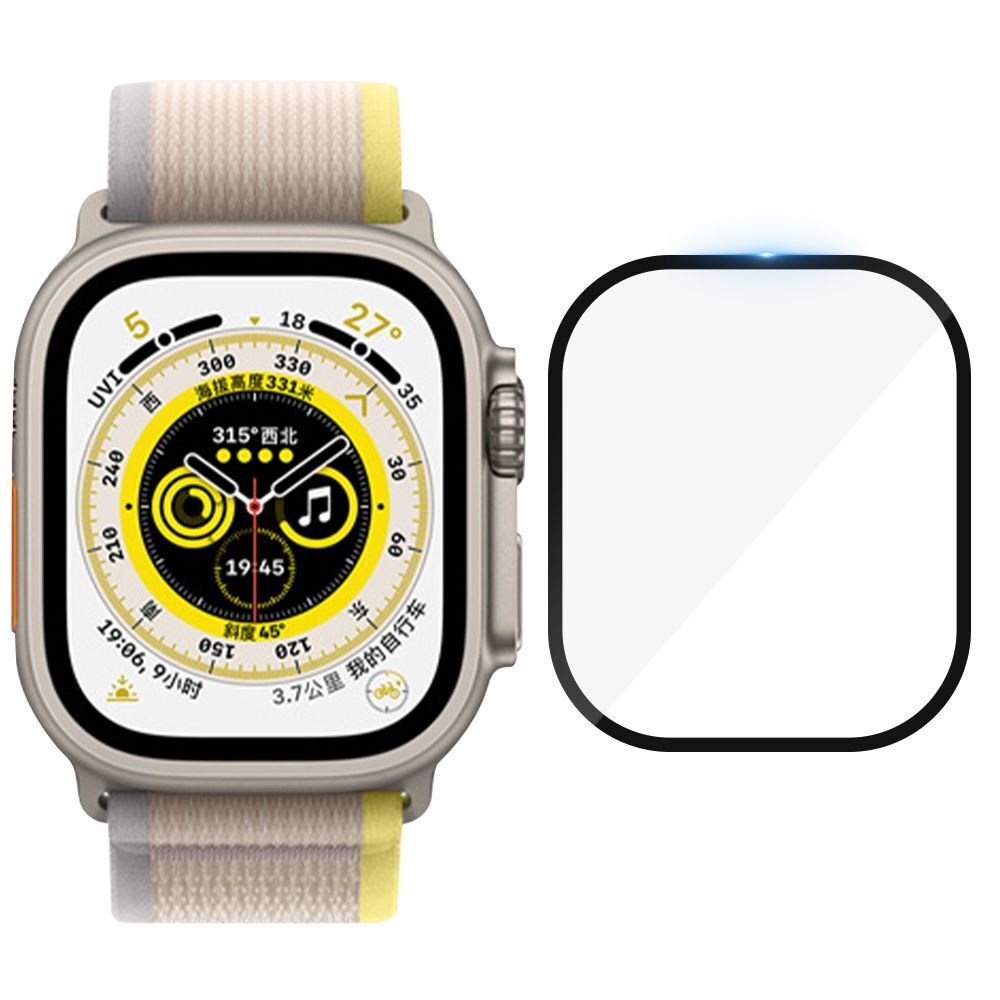 Miếng dán kính cường lực Full 3D cho iWatch Ultra 49mm Series 8 hiệu ANANK Protector Pro (Chống va đập, vát cạnh 2.5D, hạn chế vân tay) - hàng nhập khẩu