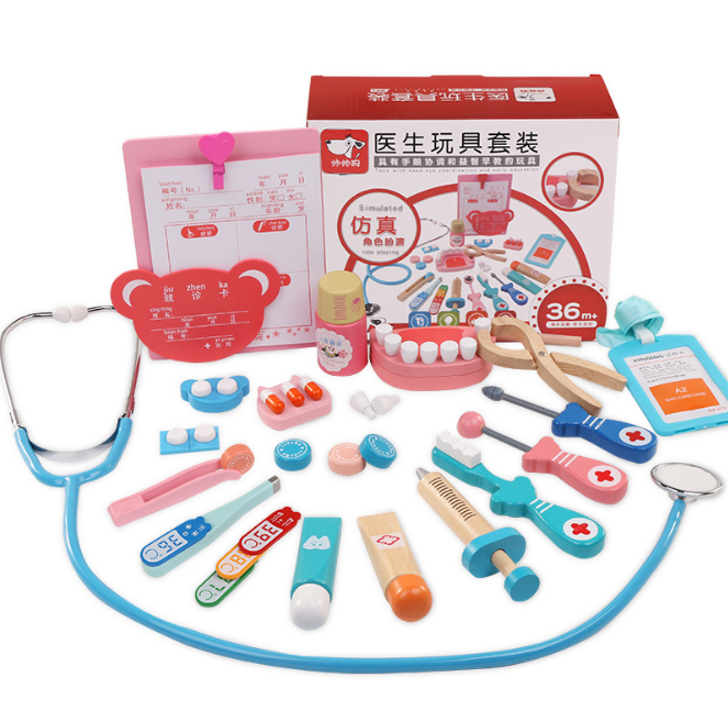 Bộ đồ chơi bác sĩ bằng gỗ 36 chi tiết cao cấp cho bé