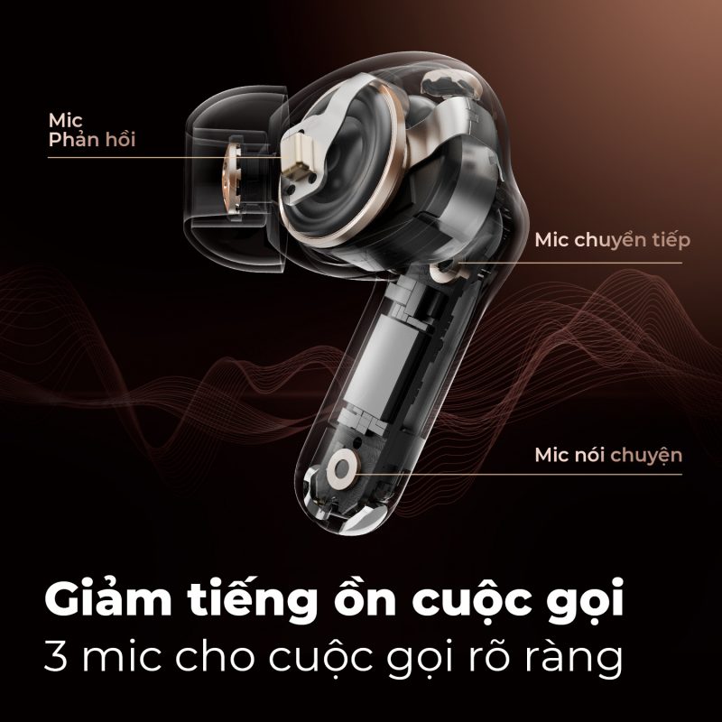 Tai nghe Bluetooth SoundPEATS Capsule 3 Pro khả năng chống ồn chủ động - Hàng Chính Hãng