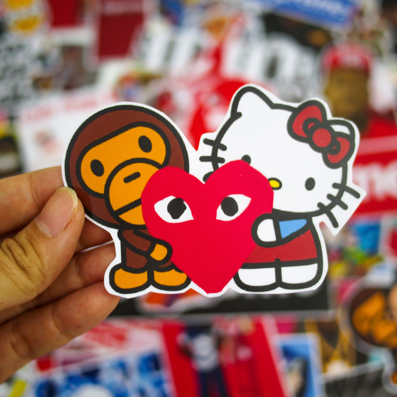 Combo 3 Hộp Sticker Hình Dán - STREET STYLE (Street Style, SUP Reme, Skate board)