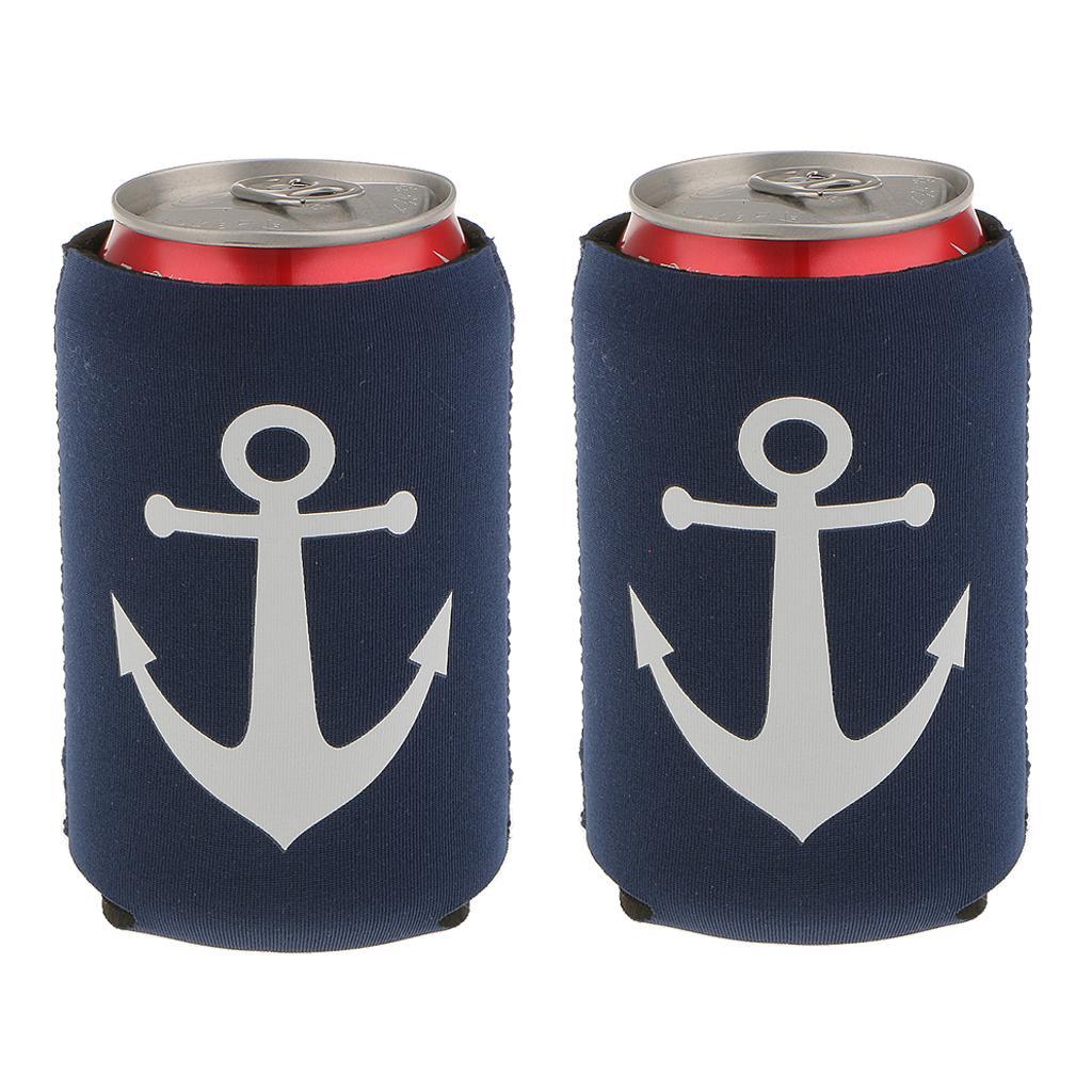 7Pcs Neoprene Cooling Beer Drinks Bottle Tin Can Cooler Sleeve Holder Cover