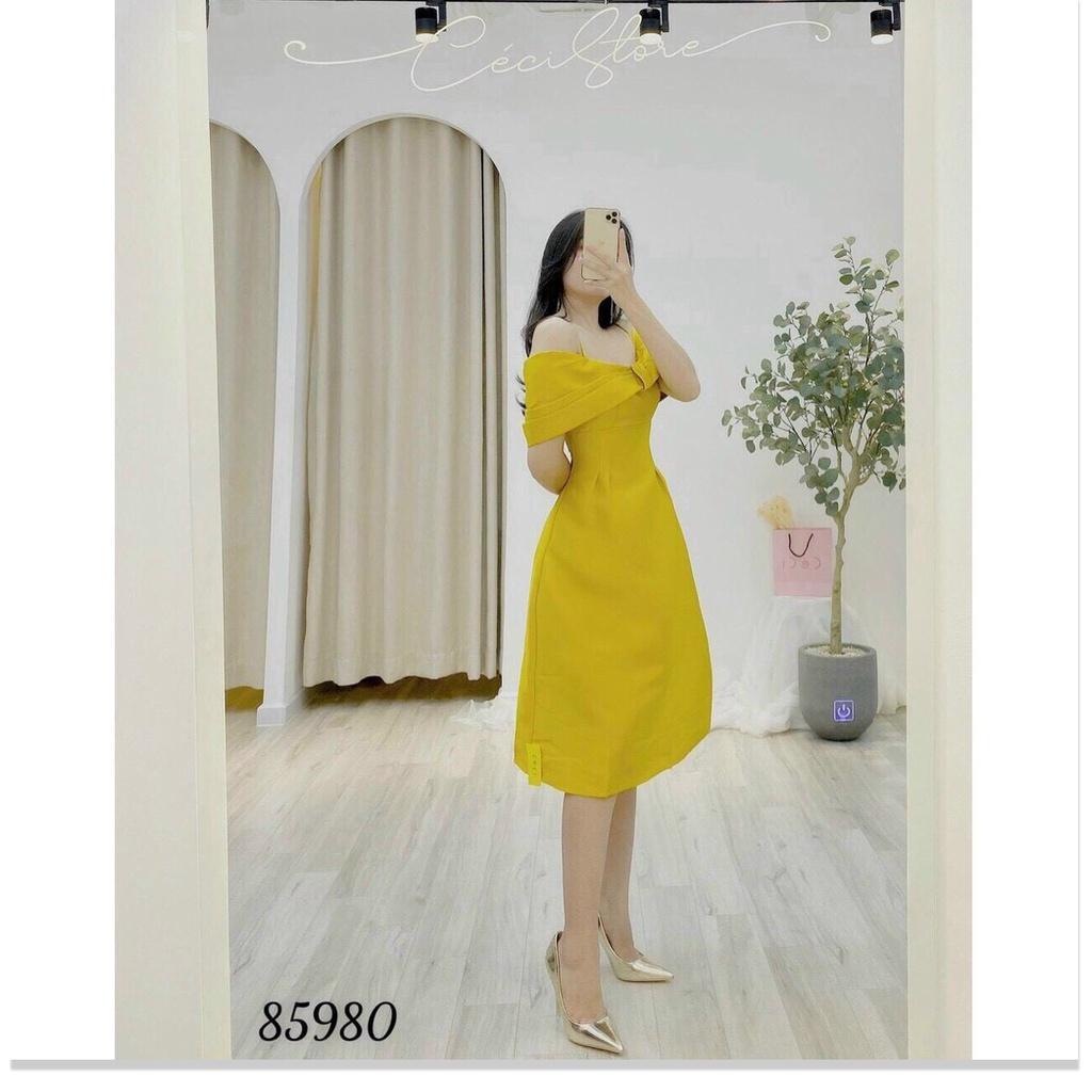 ĐẦM XÒE DỰ TIỆC NỮ CỔ CỘT NƠ SIÊU XINH SANG TÔN DÁNG CHO CÁC CHỊ EM KME FASHION