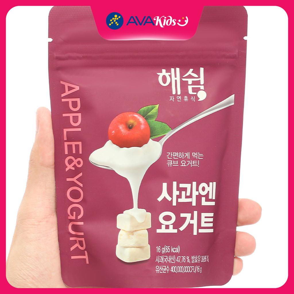 Sữa chua khô sấy lạnh vị táo Haeswim gói 16g (từ 7 tháng) - Hàng Chính Hãng