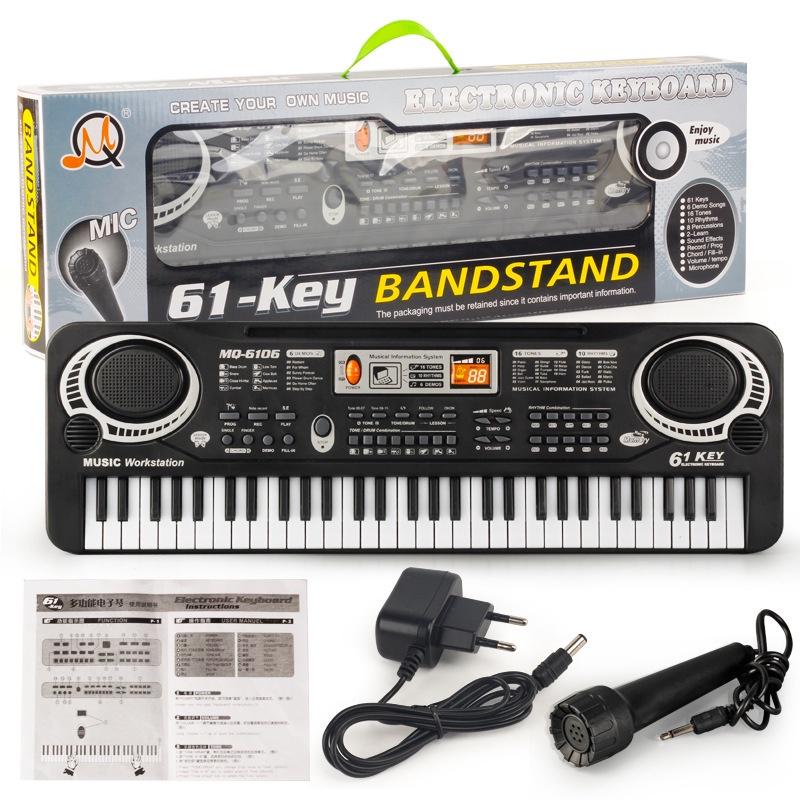 ĐÀN PIANO ĐIỆN TỬ CHO BÉ 61 PHÍM CÓ KÈM MICRO CHẤT LƯỢNG CAO ÂM THANH TỐT CÓ RẤT NHIỀU CHỨC NĂNG