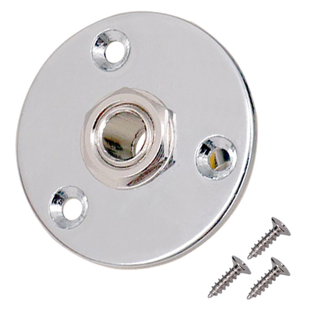 Guitar Jack Plate Pickup Output Jack Plug Socket 1/4" For Guitar Bass